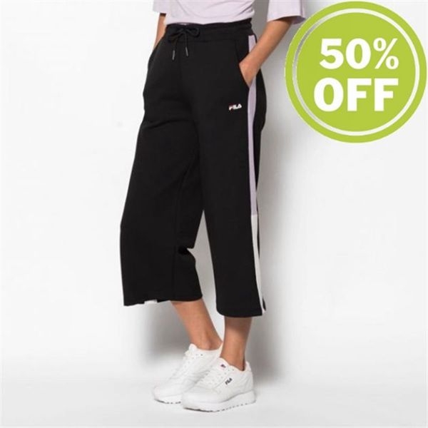 Fila Richelle Culottes 3/4 Women's Sweatpants - Black,NZ 450-83715